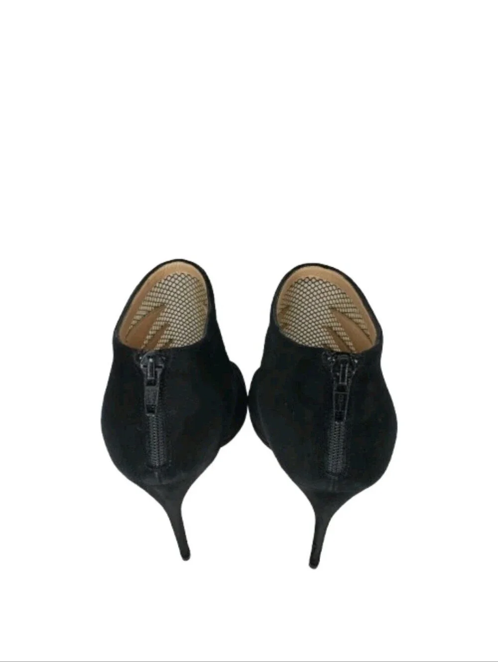 Christian Louboutin Disorder 120 Black Suede & Mesh Booties